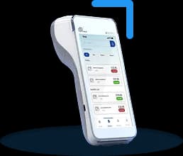Handheld card payment terminal for UK merchant services